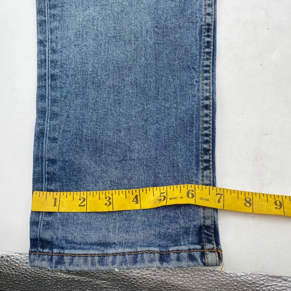 Levi's 511 Slim Fit Jeans Mens 34x32 Light Wash Blue Distressed Denim Casual SEO